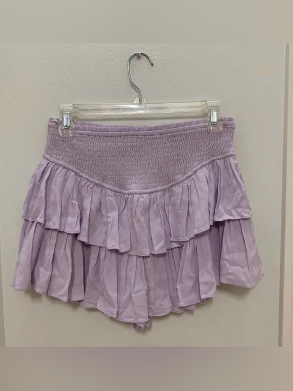 Altar'd State Lilac Ruffled A-Line Skirt